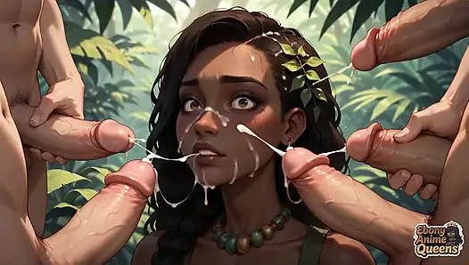 Dewi kulit hitam menghiasi hutan - frolicsome xxx!