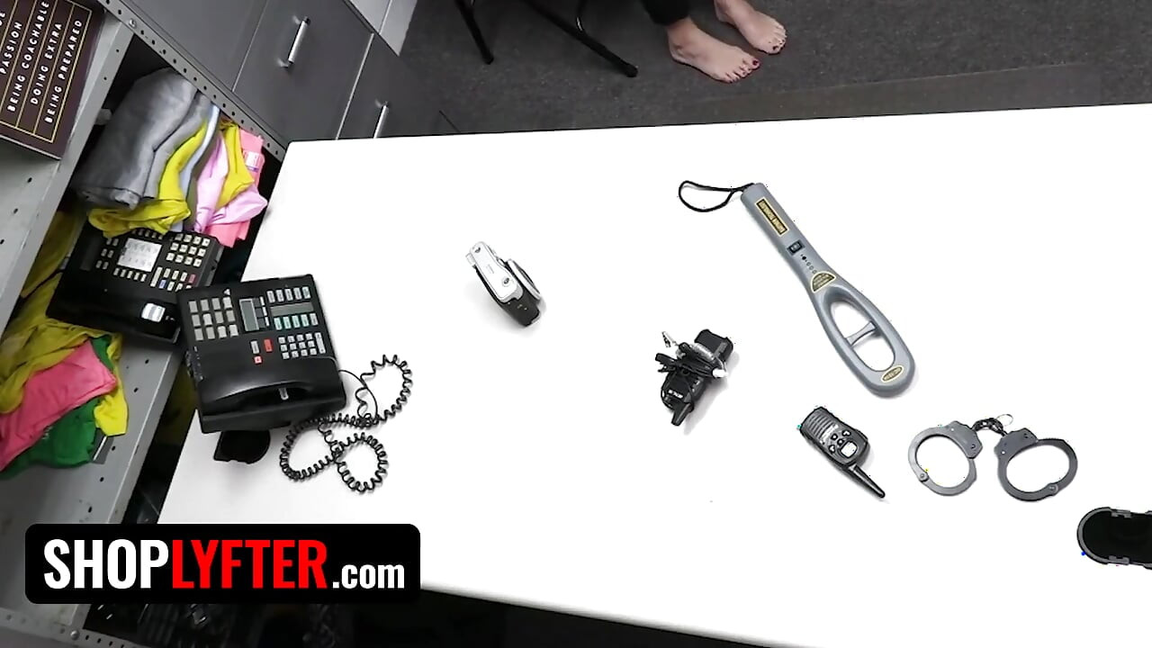 Shoplyfter - Big Tits Teen Being Pulled to Security Office After Being Accused Stealing