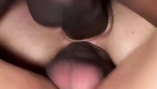 Tante hot rambut pirang dientot sama 2 kontol sekalian