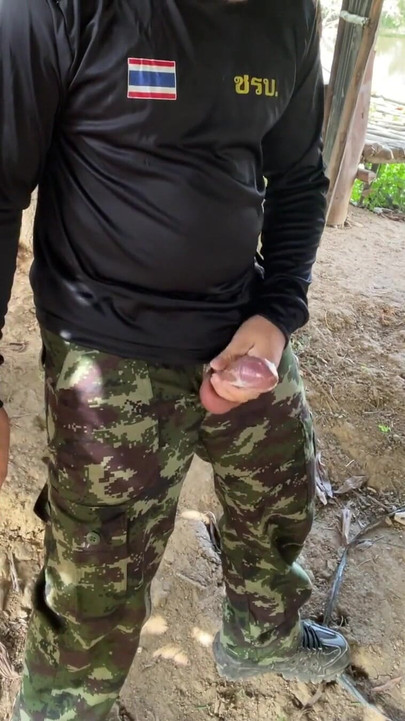 Powerful moment from "Military jerk off while smoking"