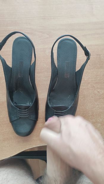 Cum in moms brand new sandals. part 2