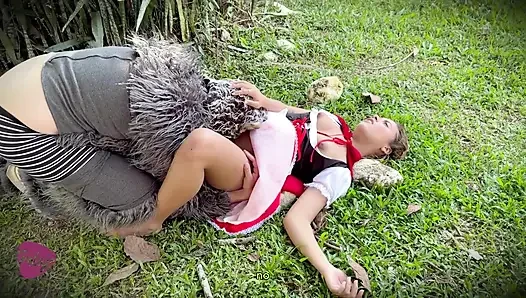 Little Red Riding Hood Was Lost in the Woods and Was Made to Suck Cock by the Big Bad Wolf