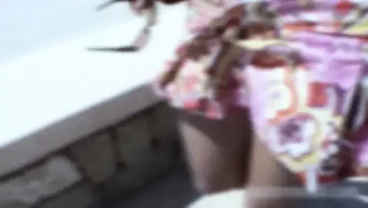 Amateur Fucks Her Vagina by the Pool