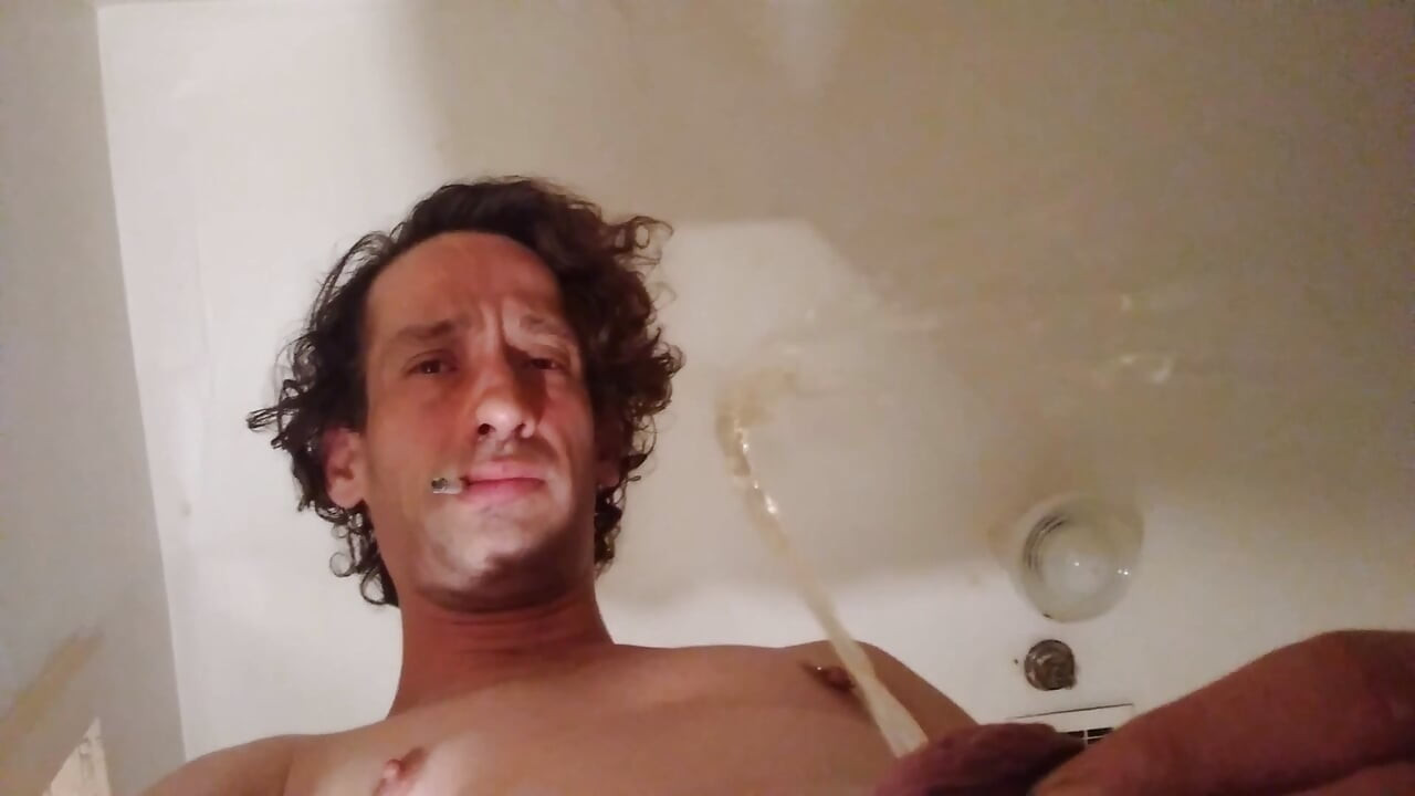 Tall Arching Jet of My Pee in a Sink Squishy Sounds with Urine Soaked Clit