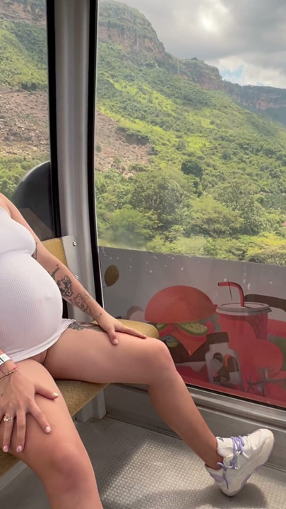 Blowjob And Fuck In The Cable Car In Colombia, Santander With A Very Horny Pregnant Woman | Clip 1
