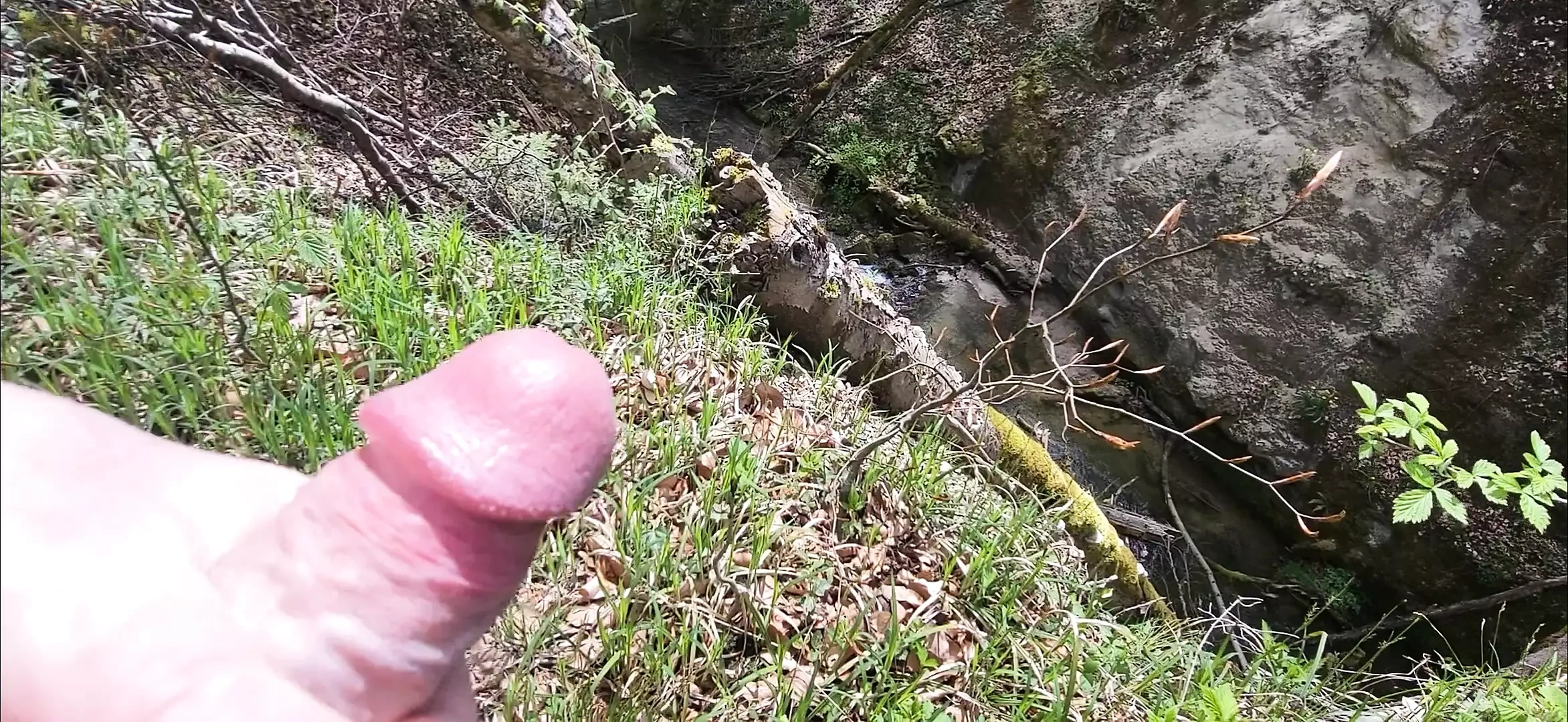 Cumming in the woods