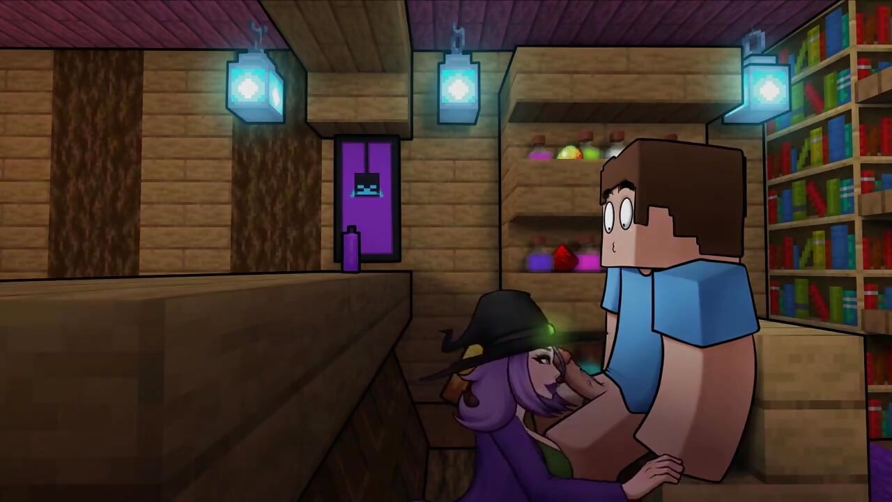 Minecraft horny craft - 第38部分 女巫吮吸我！由Loveskysanhentai