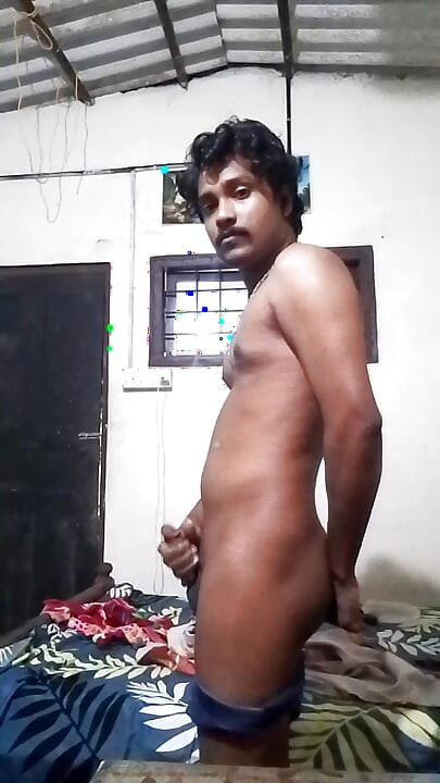 Young guy fap in room underwear by putting
