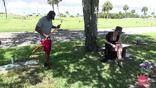 Grieving Mrs. Dd White Missed Her Husband… but She Really Missed Thick BBC