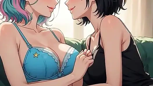 Мультфильм сгенерированный ИИ контент, видео без цензуры 18-летняя аниме-девушка, поцелуйный оргазм зрелых женщин