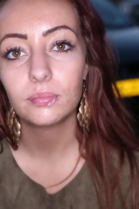 Dutch teenslut outdoor blowbang and cumswallowe