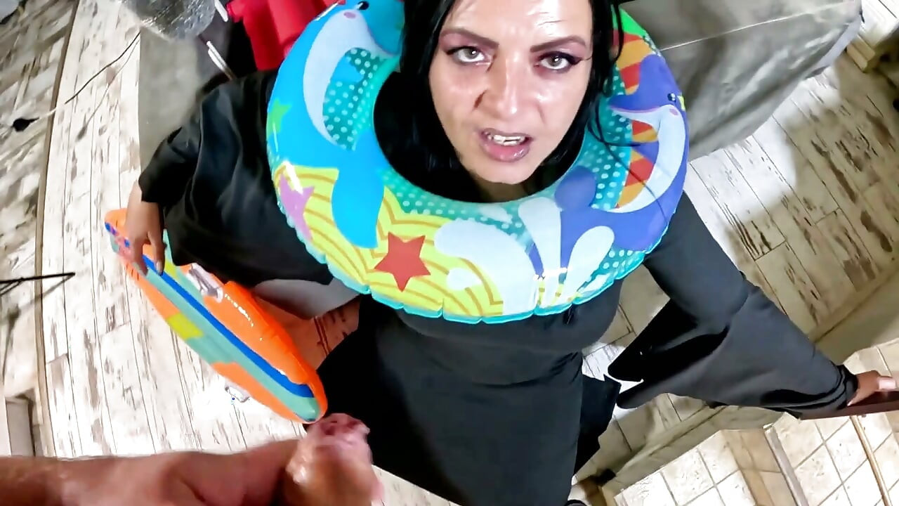 Dominant Witch Inflatable Fetish. Deepthroat, Doggy Creampie, Popping and Intense Orgasm