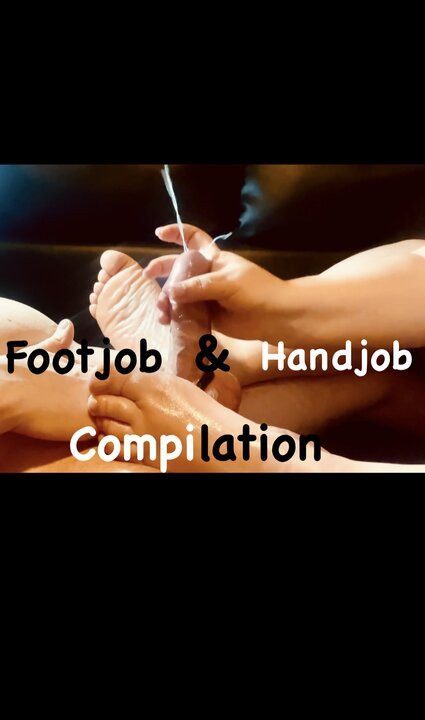 Footjob and handjob compilation