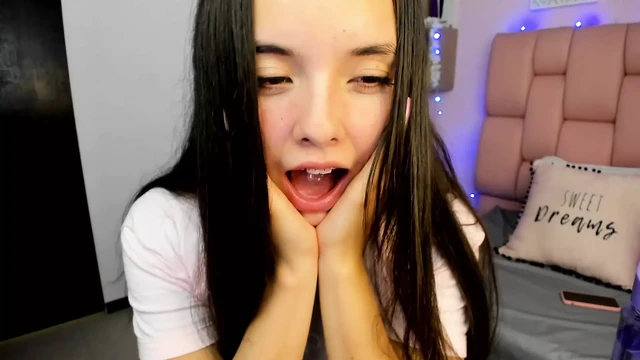 Salome, with her innocent face, loves being watched as she turns into a naughty slut, squirting in her webcam shows