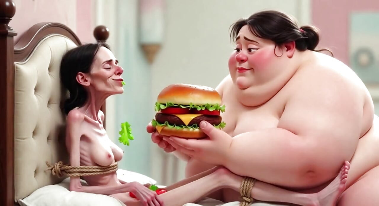 Buổi cho ăn ssbbw cực kỳ gầy và khổng lồ