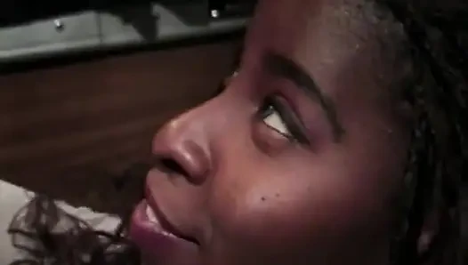 White dick fucking horny ebony bitch