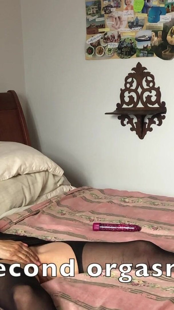 Key moment from "Amateur Granny in Lingerie Makes Video for Handsome New Neighbor"