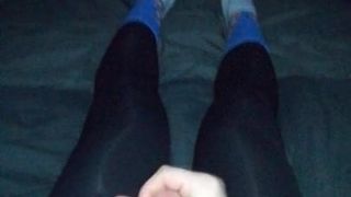 Pantyhose Socks & Cute Uncut Clit Cums