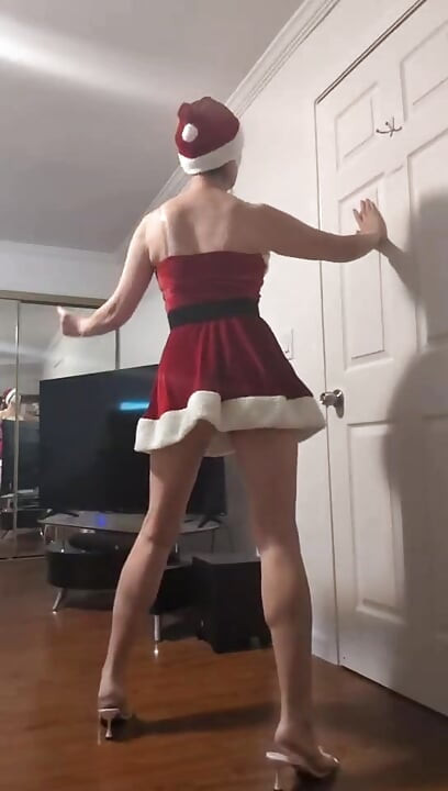 Wife celebrating Xmas