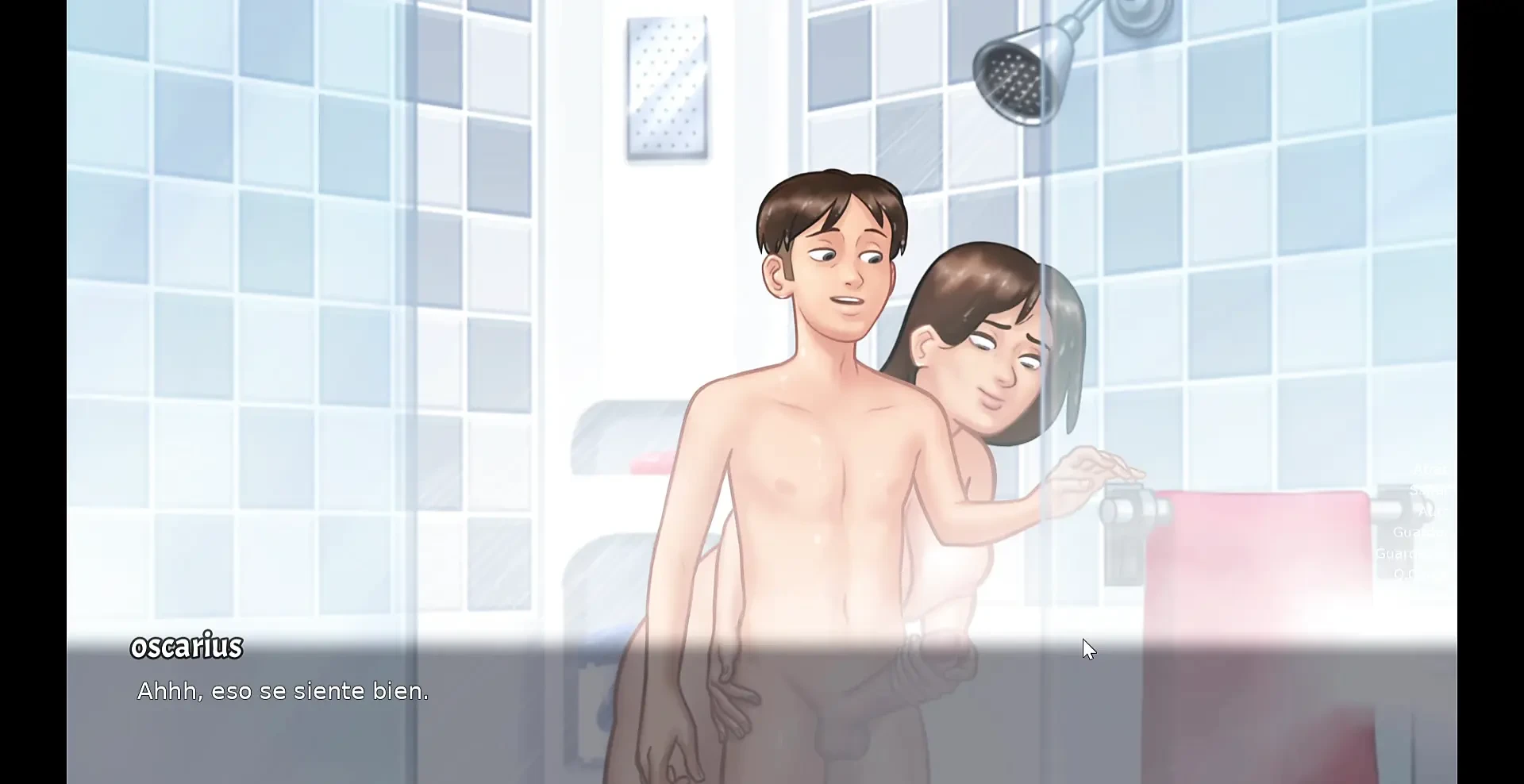 Stepmom goes into the bathroom to masturbate her stepson