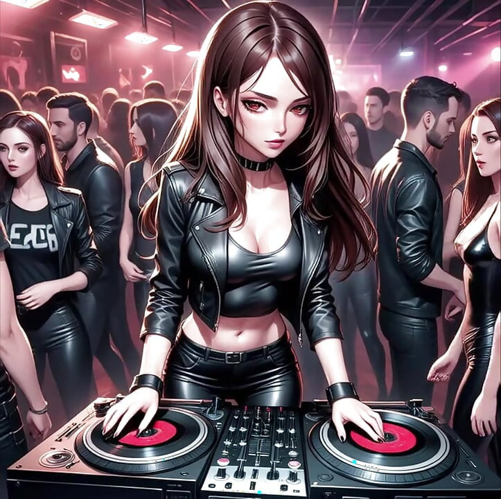 Anime Σέξι DJ Synthwave Retrowave Electro AI