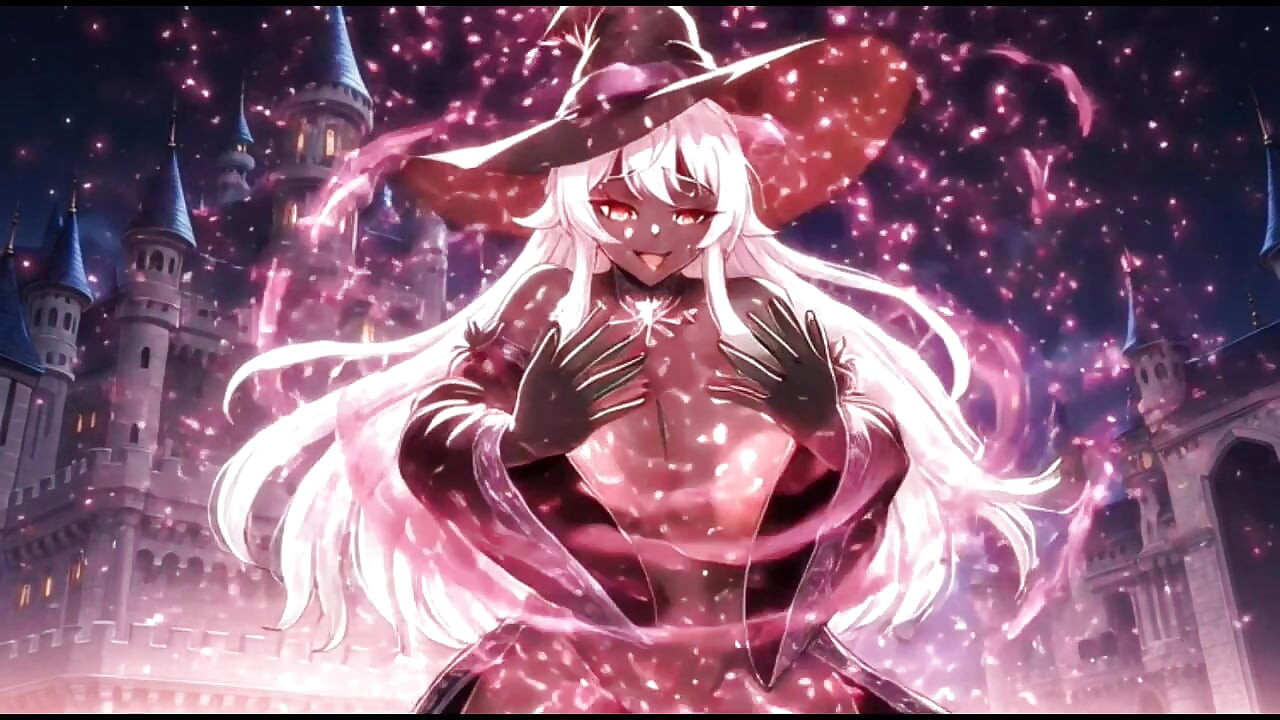 Dark sorcerer girl dance in her castle (Ai animation)