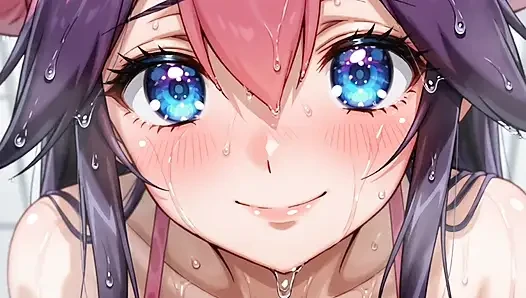 Pink pockets monster girl masturbates legs spread on the floor aheago