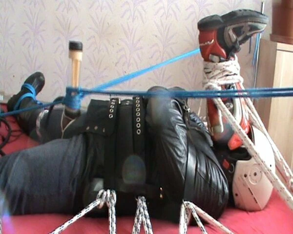 Straitjacketed slave gets an enjoying