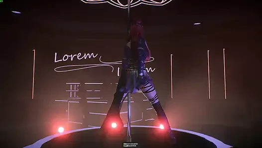 3D Zwei geile cosplay-stripperin wurden von zwei großen schwänzen gefickt