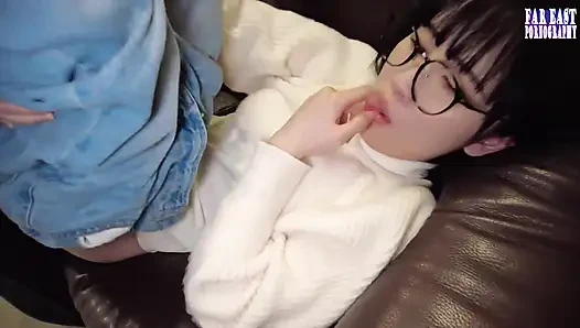 Süße brille necken an einem faulen Tag, warme Tropfen in endloser GulpEnseligkeit - teil.2