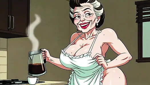 Ai si wanita dewasa dengan toket besar lagi asik ngentot di dapur