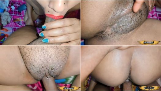 India bhabhi tiene sexo y le da una mamada a su novio, chica desi folla y hace garganta profunda