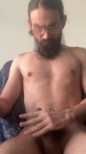 Key moment from "Guy with Cerebral Palsy has a Horny Big Dick with a Massive Cum Shot"