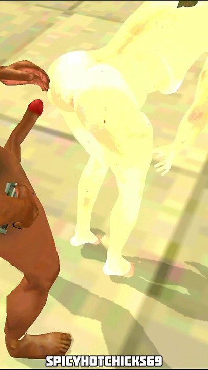 Iconic moment from "Naughty CJ secretly fucked a nude white women with his big black dick GTA San Andreas Hot Coffee Mod"