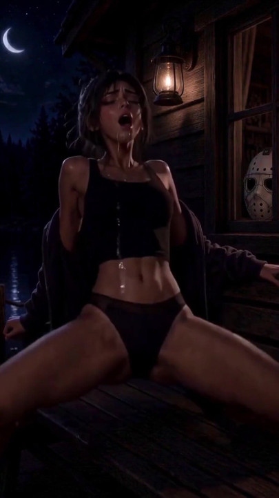 3d anime woman, summer vacation at the lake house halloween | Clip 2