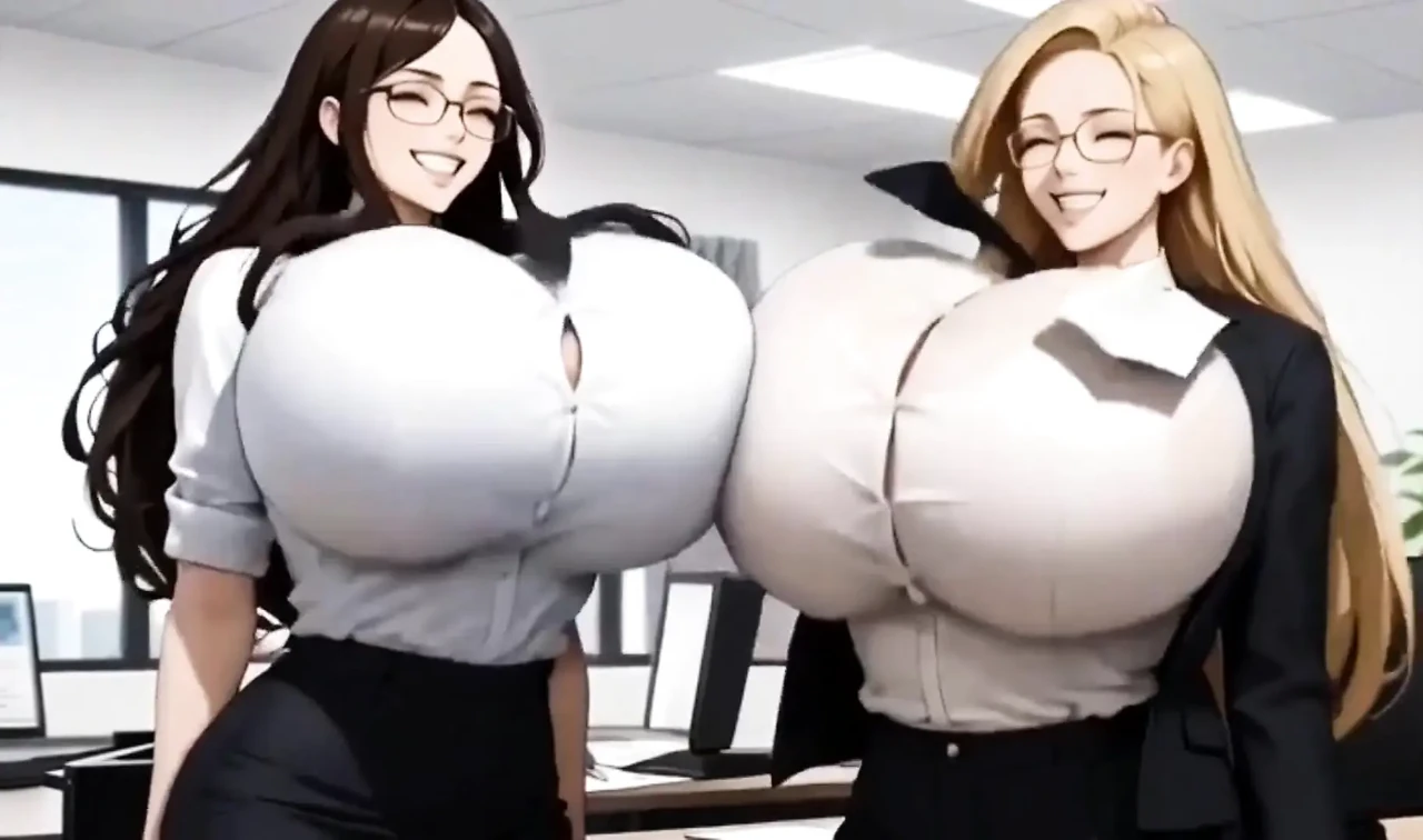 Funny Huge Boobs Office, Ai Animation