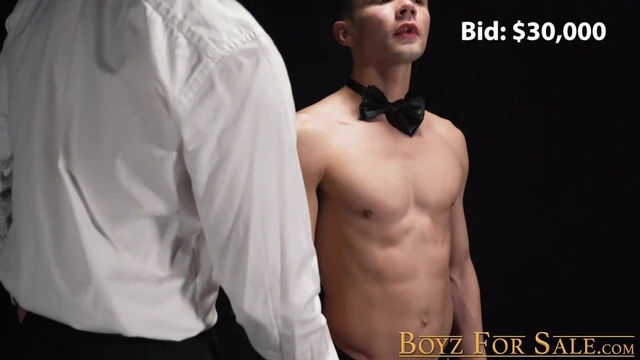 Twink has cock jerked off in fetish auction after anal play