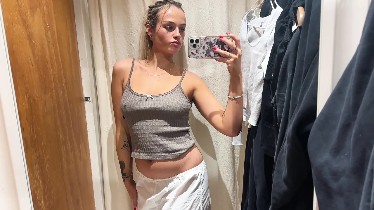 Sexy Costume Try On Haul with Blonde Petite British Teen