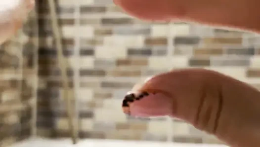 Woman Waits for Everyone to Leave the House so She Can Go Out to the Patio and Masturbate Her Pink Pussy to Her Heart's Content.