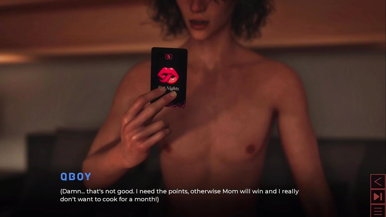 Divertido juego de cartas con madrastra milf, que va a desnudo - el camino de seducción sintético - E14