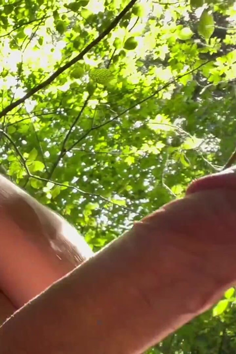 Young Man Jerks off Bwc Risky in the Woods to Massive Cumshot