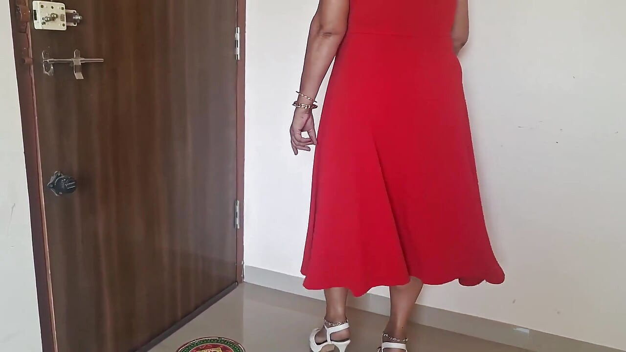 Dirty Red Dress on Demand Hairy Cunt