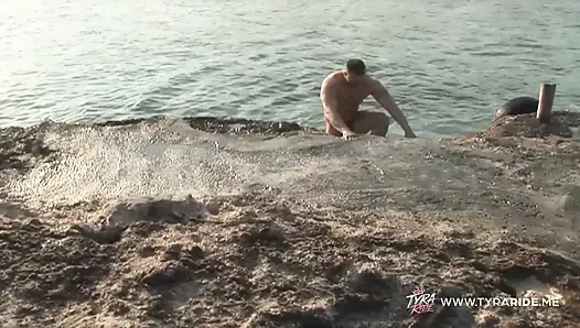Brunette Enjoys Wild Sex on Boat Beach and Couch