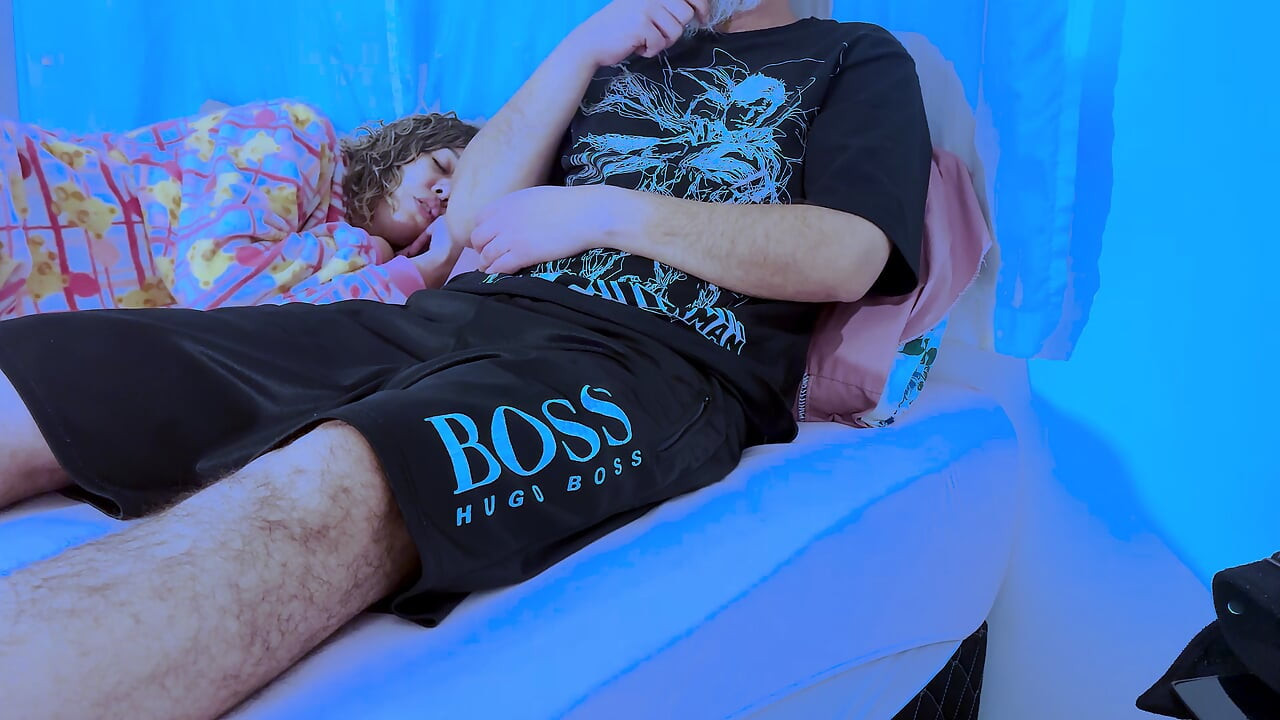 Stepdaughter ends up giving a blowjob until her mouth is full of cum.