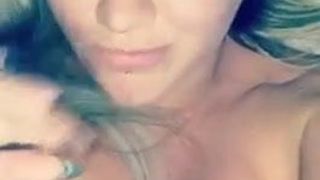 Sexy Blonde Blows Kiss