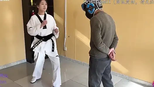 176cm, tendangan kuat pacar karate 78kg, ronde 1