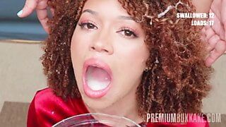 PremiumBukkake - Katrina swallows 78 huge mouthful cumshots