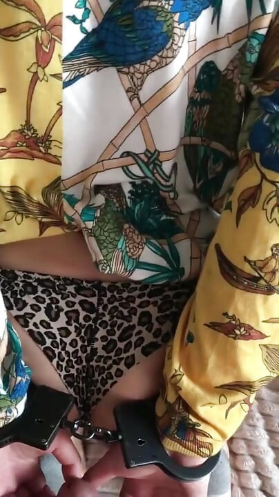 In Handcuffs with a Red Plug in the Ass - Kissing and Fucking a Helpless Bitch