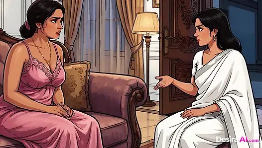 Jaya Melts in His Arms, Taking Him Deep in Every Slow Thrust - AI Generated