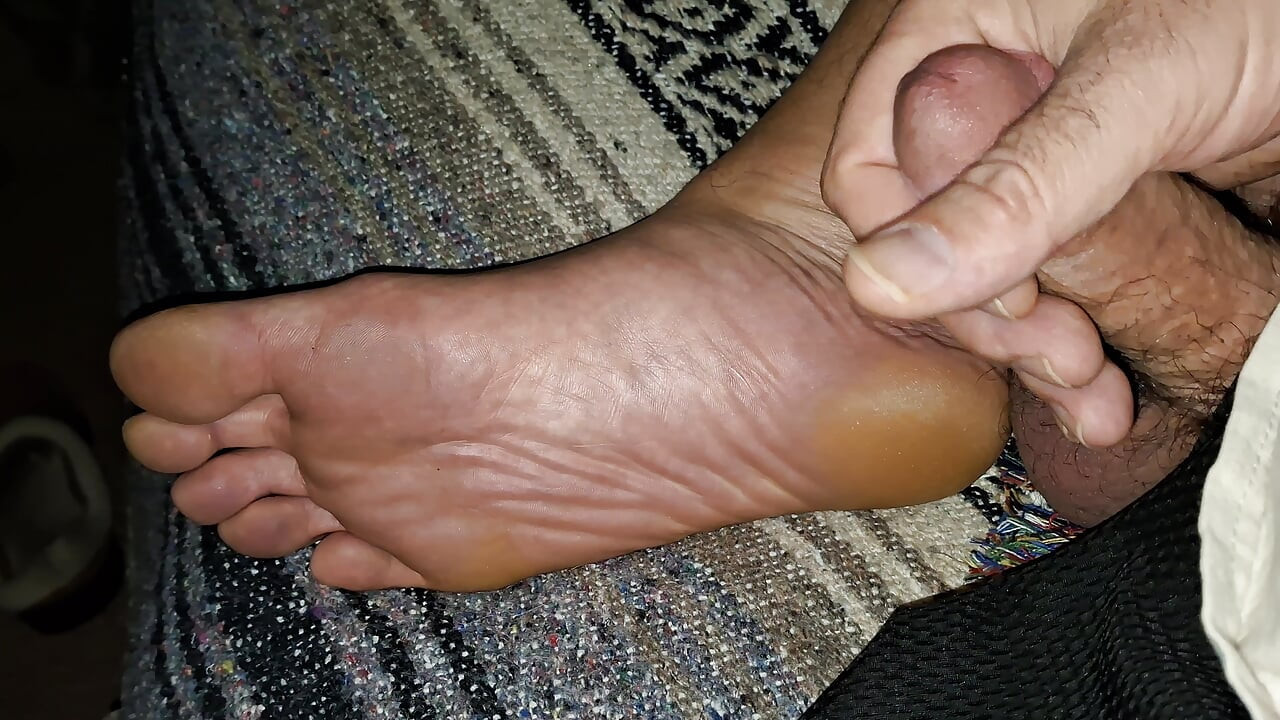 Stroking my cock and getting ready to cum